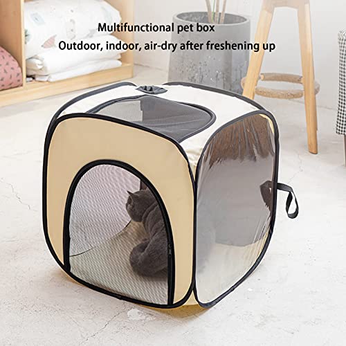 NUB Caja de Secado para Mascotas Caja de Secado de Pelo para Mascotas portátil Plegable Caja de Viaje para Mascotas Jaula Plegable Bolsa de Viaje Aseo Secador