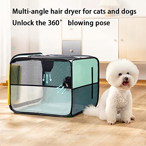 NUB Caja de Secado para Mascotas Caja de Secado de Pelo para Mascotas portátil Plegable Caja de Viaje para Mascotas Jaula Plegable Bolsa de Viaje Aseo