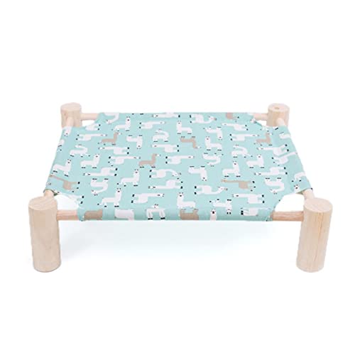 Nueva casa de Cama de Lona Duradera para Gatos Hamacas elevadas para Gatos Cojín Lona de Madera Cama de salón para Gatos para Perros pequeños Casa de Gatos Productos para Mascotas-Cama Verde, China