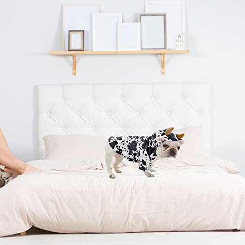 NUOBESTY Leche Cow Dog Disfraz Warm Dog Hoodie Cat Apparel Pet Party Outfits Pet Cosplay Suministros para Perros Tamaño de Gato S