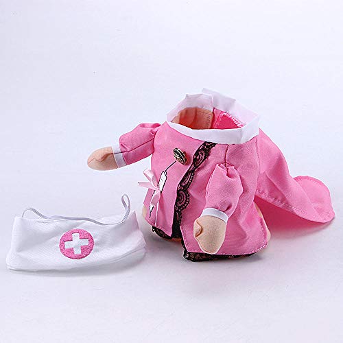 NUOYIYI Divertido Disfraz de Mascota Perro Gato Disfraz Cosplay Cachorro Gato Ropa-ENFERMERO_Metro
