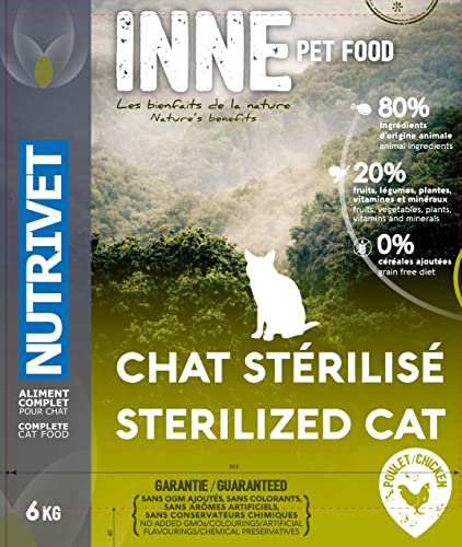 Nutrivet Inne - Comida para Gatos esterilizados, 6 kg
