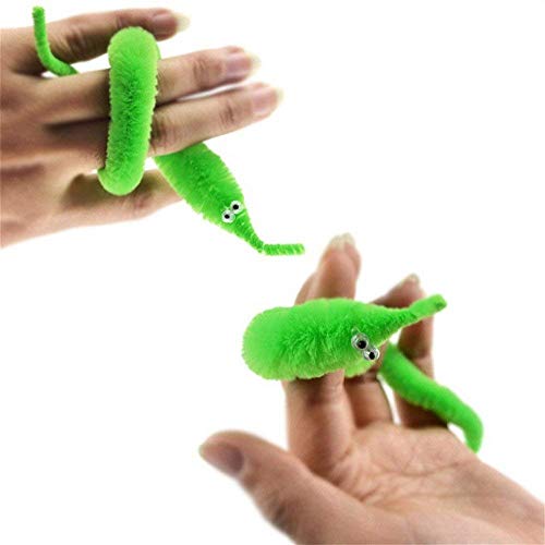 NYKKOLA Magic Wiggly Worm - Juego de 6 juguetes mágicos para fiestas, color al azar