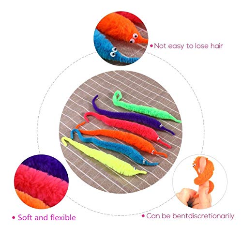 NYKKOLA Magic Wiggly Worm - Juego de 6 juguetes mágicos para fiestas, color al azar