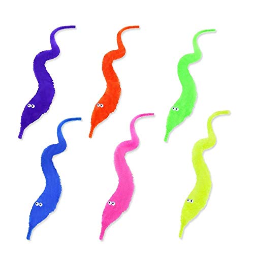 NYKKOLA Magic Wiggly Worm - Juego de 6 juguetes mágicos para fiestas, color al azar