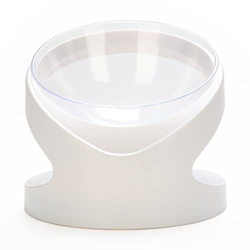 NZXVSE Cuenco de comida para gatos inclinado, cuencos elevados para gatos, cuenco alimentador de agua para mascotas para gatos o perros pequeños, protege la columna vertebral, prevención de reflujo