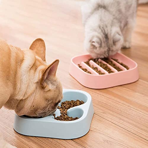 OEUKJI Alimentador de Mascotas Alimentador Lento Cuenco Alimento y Agua Alimentación Bloat Tope Interactivo Puzzle Cats Bowl Non Skid Pet Bowls (Size : B)
