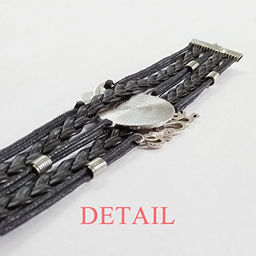OFFbb-USA - Pulsera de cuero trenzado para perro blanco para el cuidado de mascotas