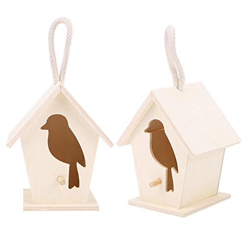 Omabeta Casa de pájaros Adorno de casa de pájaros Resistencia a la Humedad para pájaros Un Refugio Seguro para Decorar el jardín