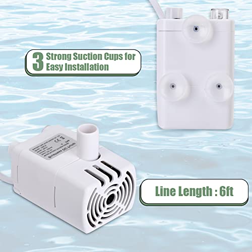 OmeHoin Bomba de fuente de agua para gatos para dispensador de fuente de agua de 64 oz/2.0 l
