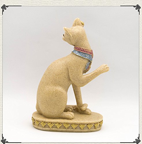 OMEM Decoraciones de pecera egipcio, diseño de gato blanco egipcio, decoración para el hogar, regalo (C)