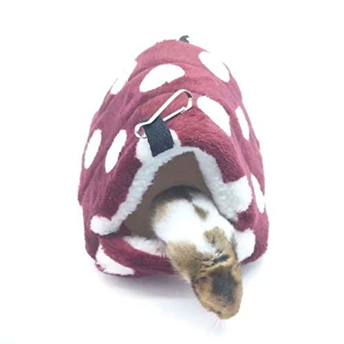 Oncpcare - Cama de invierno cálida para animales pequeños, ideal para hámsteres, pájaros, jerbos, cobayas, hurones o erizos, con ganchos para colgar
