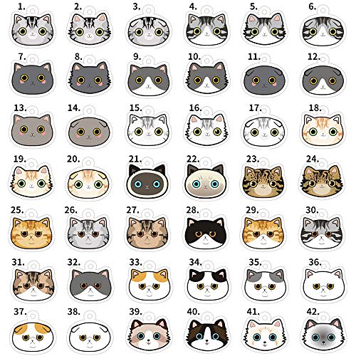 Oncpcare Etiquetas de identificación para gatos, 144 formas, ligeras etiquetas personalizadas para identificación de mascotas, placa con nombre de gatito con campana (paquete de 2)