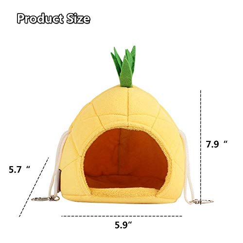 Oncpcare Paquete de 2 accesorios para jaula de azucarero, hamster cama, ratas, hámster casa juguetes para animales pequeños, azucarero, ardilla, hámster, rata jugando descansando