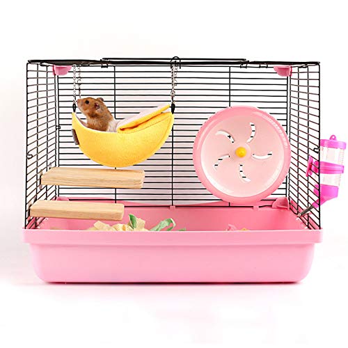 Oncpcare Paquete de 2 accesorios para jaula de azucarero, hamster cama, ratas, hámster casa juguetes para animales pequeños, azucarero, ardilla, hámster, rata jugando descansando