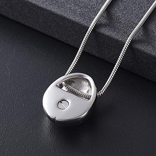 OPPJB Collar De Cenizasacero Inoxidable Mariquita Urna De Cremación Joyería Portátil Cenizas para Mascotas Collar Recuerdo Memorial Colgante Señoras Hombres
