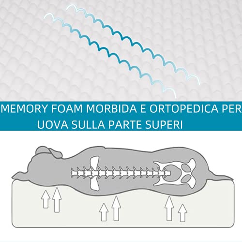 OrionisPet Cama para Perros Pequeños, Medianos,Grandes Cojín Interior Perro Lavable Extraíble, Espuma Ortopédica con Forma de Huevo Impermeable (Small)