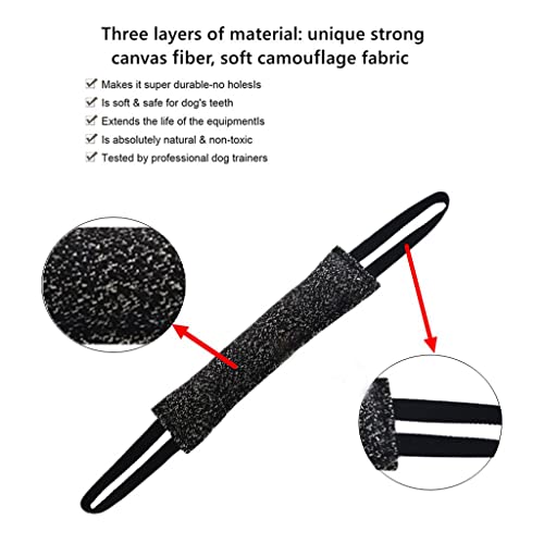 Oukerde Mordedor de Entrenamiento Palo de mordida de Tela Resistente al desgarro para Perros,mordedura de Diao,Palo de mordedura de Perro Molar,Suministros de Entrenamiento para Perros (Negro)