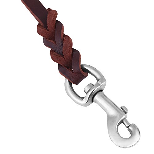 Oumefar 3 Tipos de Correa de Plomo para Perros y Mascotas Correa de Cuero Duradera para Perros Correa de Cuerda de Seguridad Trenzada para Mascotas Cuerda para Perros Entrenamiento para Caminar(1.2m)