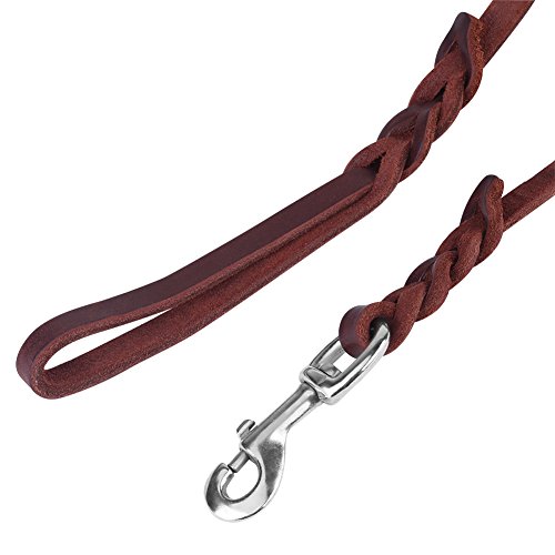 Oumefar 3 Tipos de Correa de Plomo para Perros y Mascotas Correa de Cuero Duradera para Perros Correa de Cuerda de Seguridad Trenzada para Mascotas Cuerda para Perros Entrenamiento para Caminar(1.2m)