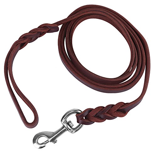 Oumefar 3 Tipos de Correa de Plomo para Perros y Mascotas Correa de Cuero Duradera para Perros Correa de Cuerda de Seguridad Trenzada para Mascotas Cuerda para Perros Entrenamiento para Caminar(1.2m)