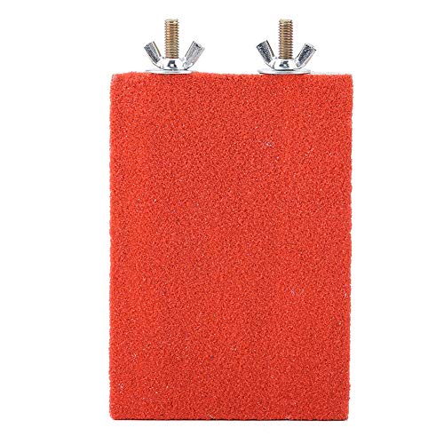 Oumefar Colorido Soporte para Percha de pájaro Plataforma Loro rectángulo Patio de Juegos Pulido Juguetes de Ejercicio Limpio para Loro hámster Ardilla(Tornillo Lateral Corto Rojo)