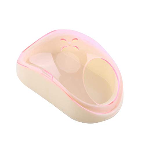 Oumefar Contenedor de bañera de plástico para Mascotas Hamster Baño para Mascotas Casa Hamster Inodoro Baño de Arena Juego de Arena para Mascotas para Animales pequeños Hamster Gerbil(Pink)