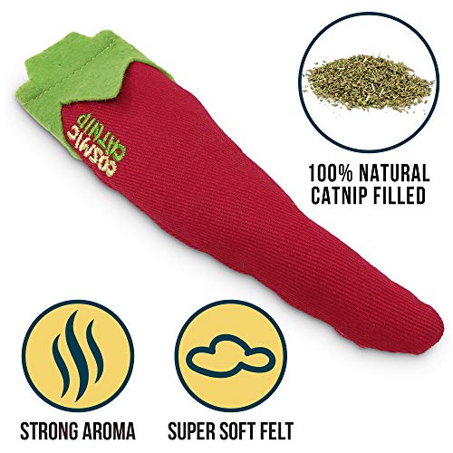 OurPets Juguete de Gato Relleno de Hierba gatera 100% de Chile y Pimienta