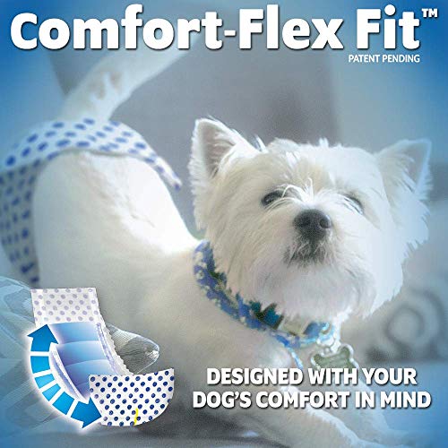 OUT! Envolturas desechables y absorbentes para perros machos con ajuste a prueba de fugas (paquete de 12)