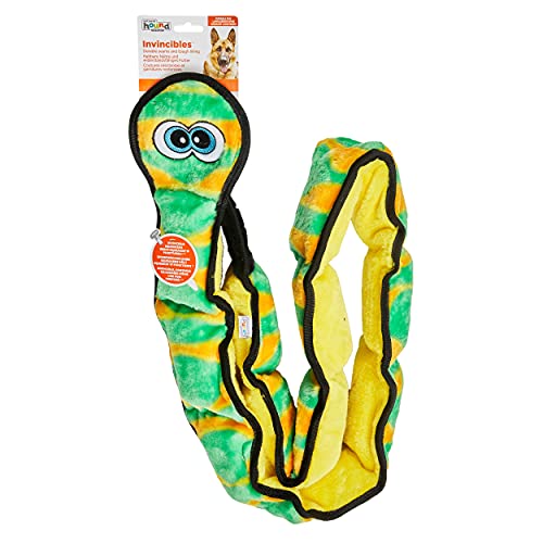 Outward Hound Invincibles - Juguete de peluche para perros - Serpiente - Verde - XXL