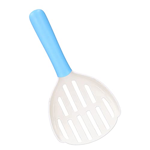 Paleta de Caca de Gato, Pala de para Gatos Práctica Y Segura para Tienda de Mascotas(Blanco + Azul)