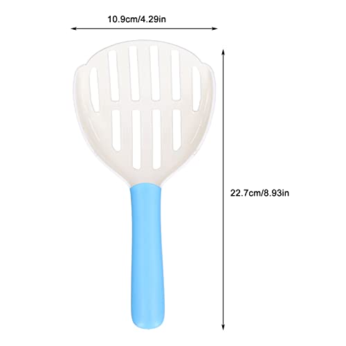 Paleta de Caca de Gato, Pala de para Gatos Práctica Y Segura para Tienda de Mascotas(Blanco + Azul)