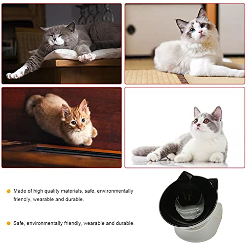 PangTuZiYin Cuenco Doble Antideslizante para Mascotas, Recipiente para Alimentos Elevado, Cuenco para Beber con Soporte, Cuenco de plástico para Gatos y Mascotas, Cuenco de alimentación