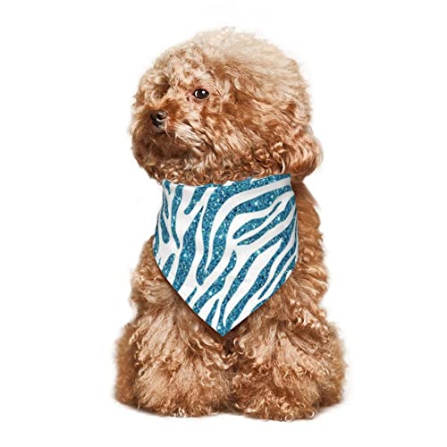 Pañuelo de leopardo de rayas azules de guepardo, baberos de bufanda de perro, accesorios para perros pequeños a grandes, gatos y mascotas