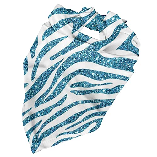 Pañuelo de leopardo de rayas azules de guepardo, baberos de bufanda de perro, accesorios para perros pequeños a grandes, gatos y mascotas