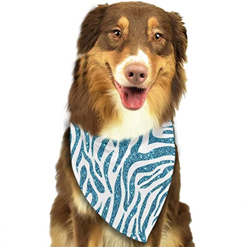 Pañuelo de leopardo de rayas azules de guepardo, baberos de bufanda de perro, accesorios para perros pequeños a grandes, gatos y mascotas