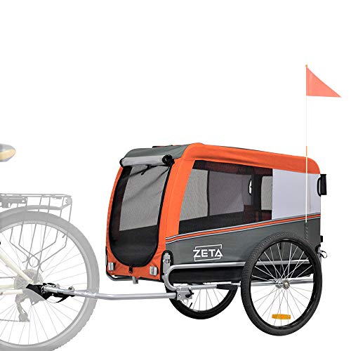 Papilioshop Zeta - Remolque para bicicleta de paseo o transporte de perros (naranja)
