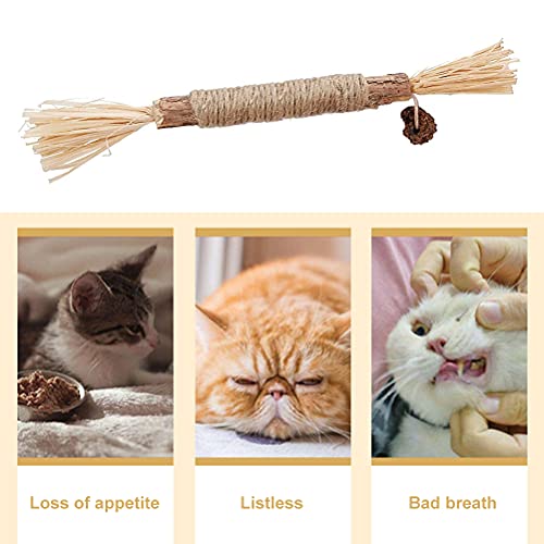 Paquete de 2 Juguetes para Masticar Hierba gatera, palitos para Masticar Gatos, palitos de Silvervine, Juguetes para Gatos, Escoba, palitos Naturales, para Tratar Gatos de Interior