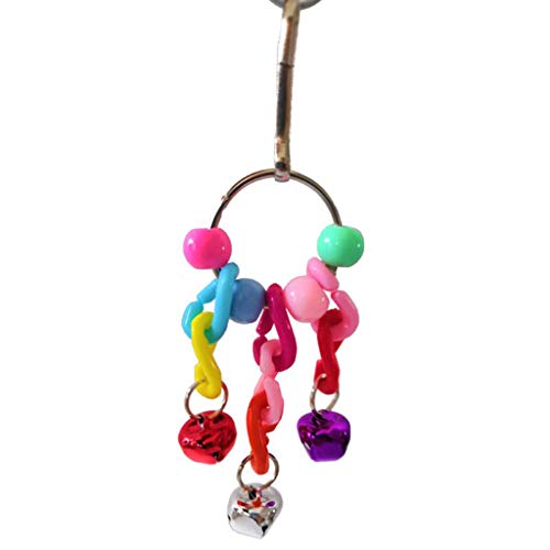 Paquete de 8 juguetes para loros de pájaro, jaula colgante para columpios, hamaca, campana, escalera, perca, juguetes para conos de jaula, periquitos, cacatúas, guacamayos, pinzas, miñas, pericos