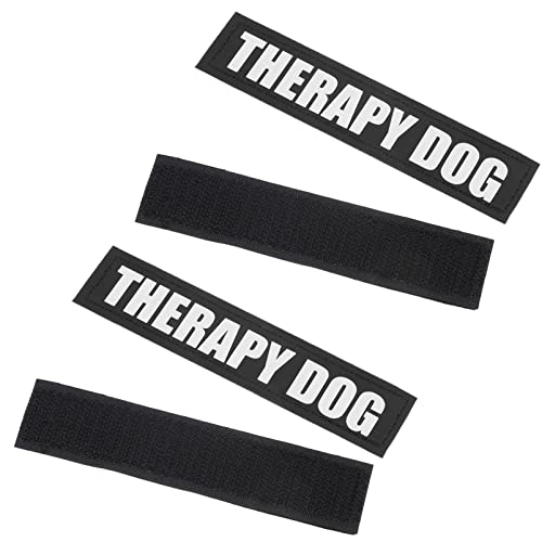 Parches de Arnés de Chaleco Reflectante de Perro: Terapia Perro en Entrenamiento Pegatinas Removibles Reflectantes Puppy Dog Harness Chaleco Pegatinas Parches Traseros 2 Pares