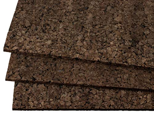 Pared posterior de corcho negro XL | Granulado de corcho expandido | Corcho natural | Corcho de horno | 90 x 60 cm | 2 cm de grosor | Panel posterior limpio y desinfectado para terrario y vivero.