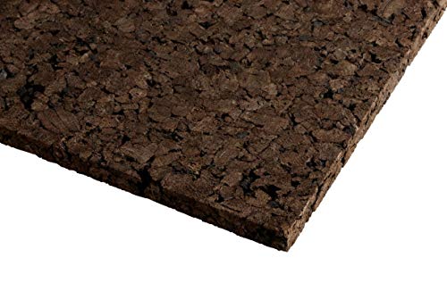 Pared posterior de corcho negro XL | Granulado de corcho expandido | Corcho natural | Corcho de horno | 90 x 60 cm | 2 cm de grosor | Panel posterior limpio y desinfectado para terrario y vivero.