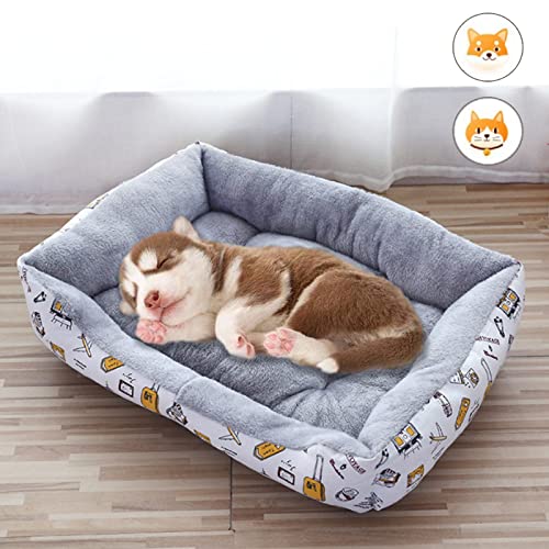 Pateacd Perrera Rectangular Gruesa, cálida, Cama para Mascotas sofá súper Suave para Mascotas, Cama para Gatos, autocalentable y Transpirable,XL