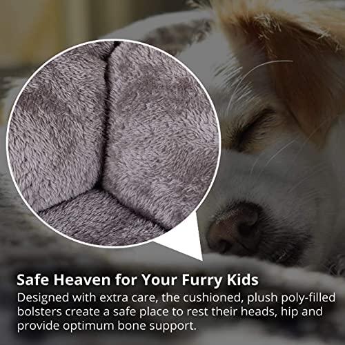 Pateacd Perrera Rectangular Gruesa, cálida, Cama para Mascotas sofá súper Suave para Mascotas, Cama para Gatos, autocalentable y Transpirable,XL