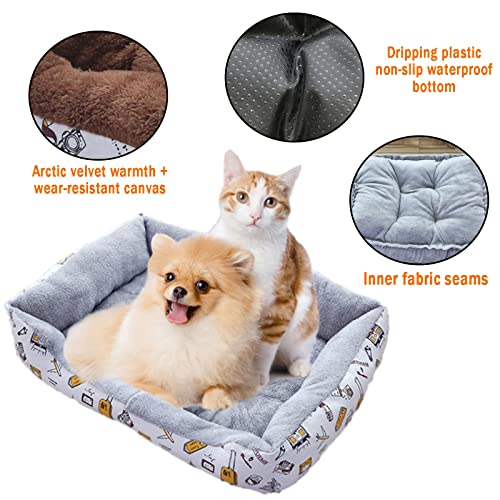 Pateacd Perrera Rectangular Gruesa, cálida, Cama para Mascotas sofá súper Suave para Mascotas, Cama para Gatos, autocalentable y Transpirable,XL