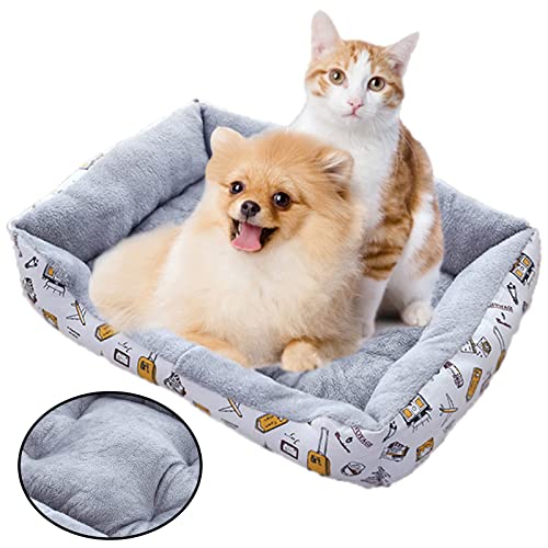 Pateacd Perrera Rectangular Gruesa, cálida, Cama para Mascotas sofá súper Suave para Mascotas, Cama para Gatos, autocalentable y Transpirable,XL
