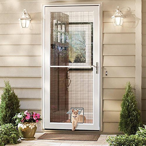 Patrón de huella de perros con llave Puerta de gato de mascota para ventana de pantalla Security Flap Gates Pet túnel Perro Cerca de perro Acceso gratuito Puerta para el hogar puerta para mascotas 992