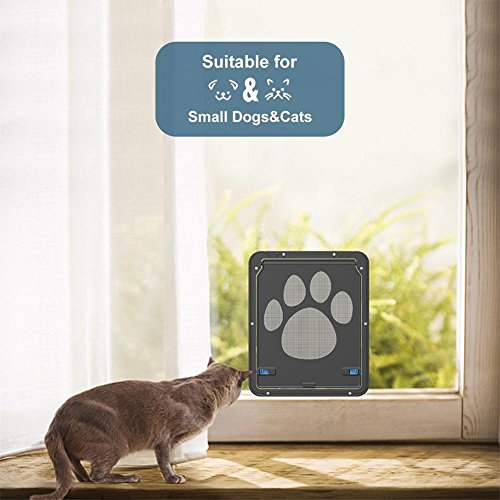 Patrón de huella de perros con llave Puerta de gato de mascota para ventana de pantalla Security Flap Gates Pet túnel Perro Cerca de perro Acceso gratuito Puerta para el hogar puerta para mascotas 992