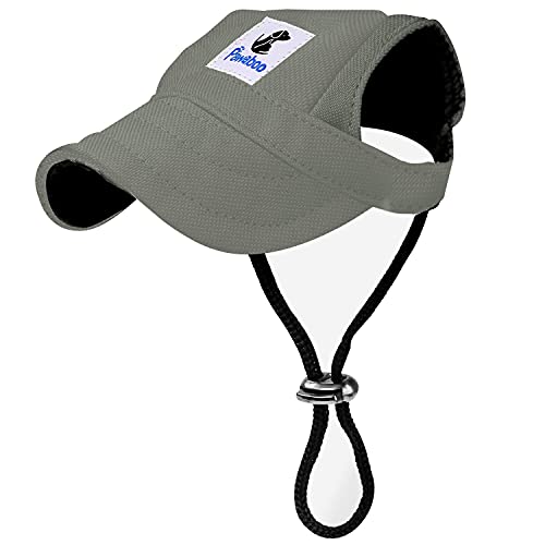 Pawaboo Gorra de Béisbol del Perro Gato,Ajustable Perro de Deporte al Aire Libre de Protección del Sol Sombrero de Béisbol Tapa Visera, Talla L, Gris