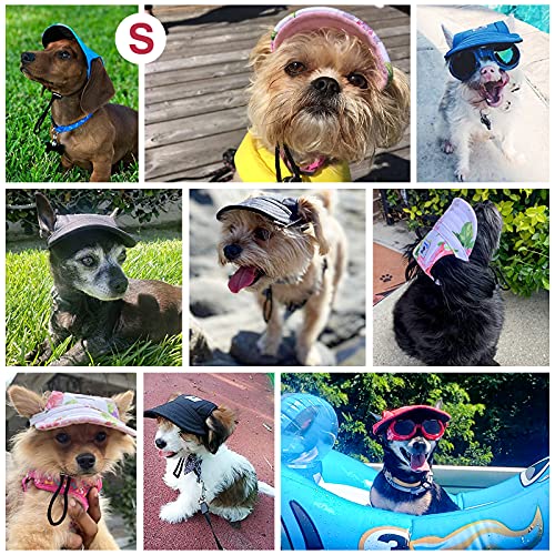 Pawaboo Gorra de Béisbol del Perro Gato,Ajustable Perro de Deporte al Aire Libre de Protección del Sol Sombrero de Béisbol Tapa Visera, Talla S, Amarillo